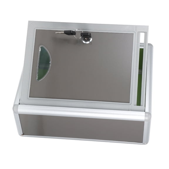Pawsdot Aluminium Alloy Mailbox Grey Wide Capacity Lightweight for Wall