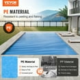 thumbnail image 2 of VEVOR Solar Pool Cover, 32 x 16 ft Rectangle Solar Blanket for Pools, Inground Above Ground Swimming Pool Solar Cover, 12 mil Solar Covers Blue, 2 of 9