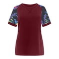 thumbnail image 5 of DailyTrove Women's Color Block Raglan Sleeve Tee - Casual Short Sleeve T-Shirt, Sporty for Outdoor & Errands, 5 of 6