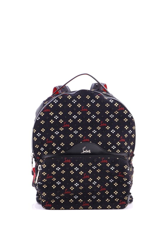 Pre-Owned Backloubi Backpack Embroidered Canvas Small By Rebag