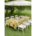thumbnail image 4 of Outdoor Tablecloth with Umbrella Hole for Patio/Picnic/Party/Camping, Sunflower Waterproof Table Cloth Rectangle Table Cover Washable, Summer Eucalyptus Botanical Floral Yellow Wood (52"x 70"), 4 of 8