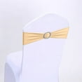 thumbnail image 4 of Stretch Chair Sashes and Bows for Wedding Decorations, Universal Elastic Spandex Chair Cover Bands with Rhinestone Buckle Bowknot, Banquet Party Ceremony Reception Chair Ties, 4 of 5