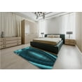thumbnail image 4 of Ahgly Company Indoor Round Patterned Dark Cyan Green Area Rugs, 5' Round, 4 of 6