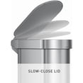 thumbnail image 5 of simplehuman 45 Liter / 12 Gallon Slim Kitchen Step Trash Can with Liner Rim, Brushed Stainless Steel, 5 of 9