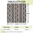thumbnail image 2 of Boho Black and White Diamond Striped Ethnic Pattern Square Fitted Tablecloth with Elastic Edge,Square Table Cover,Washable Elastic Table Cover for Home Kitchen Party Decor 36"x36", 2 of 6