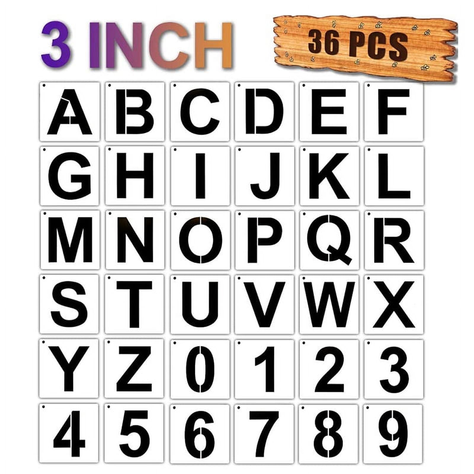 Wholesale GORGECRAFT 36Pcs Letter Stencils 4 inch Alphabet Templates  Reusable Plastic Number Stencils for Painting on Wood Wall Fabric  Chalkboard Canvas 