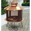 Hand-Crafted Solid Recycled Copper 3' Chiminea Fire Pit