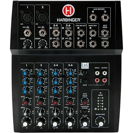 Harbinger L802 8-Channel Mixer with 2 XLR Mic (Best Two Channel Mixer)