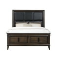 thumbnail image 2 of Roundhill Aetheria Contemporary Wood 5-Piece Storage Bedroom Set in Dark Brown, 2 of 13