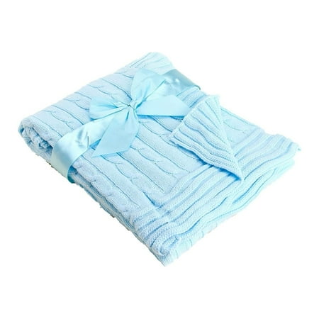 UPC: 0620281018626 | 3 Stories Trading Company Cable Knit Baby Blanket Blue