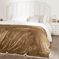 thumbnail image 2 of StangH Sherpa Blanket Queen - Super Soft Fuzzy Bed Blanket Wool Like Reversible Velvet Plush Couch Blanket Thick Warm Throws for Winter, Camel, Queen Size 90 x 90, 2 of 8