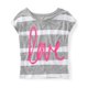 thumbnail image 2 of Aeropostale Love Graphic playera para mujer, gris, grande Aeropostale Camiseta gráfica, 2 of 2