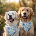 thumbnail image 2 of Dog Bandana 2 Pack,Blue Christmas Snowflake Pattern Bandanas for Dogs,Cat Bandana,Small/ Large Dog Bandana 2 Size,Dog Bandanas Girl Boy, 2 of 6
