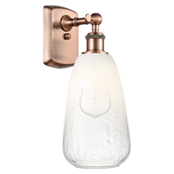 Innovations Lighting 516-1W-AC-G480-6OP Brookhaven Almond 14" Tall Wall Sconce - Antique