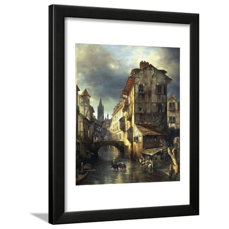France, Dyeworks in Rouen by Giuseppe Canella Framed Print Wall