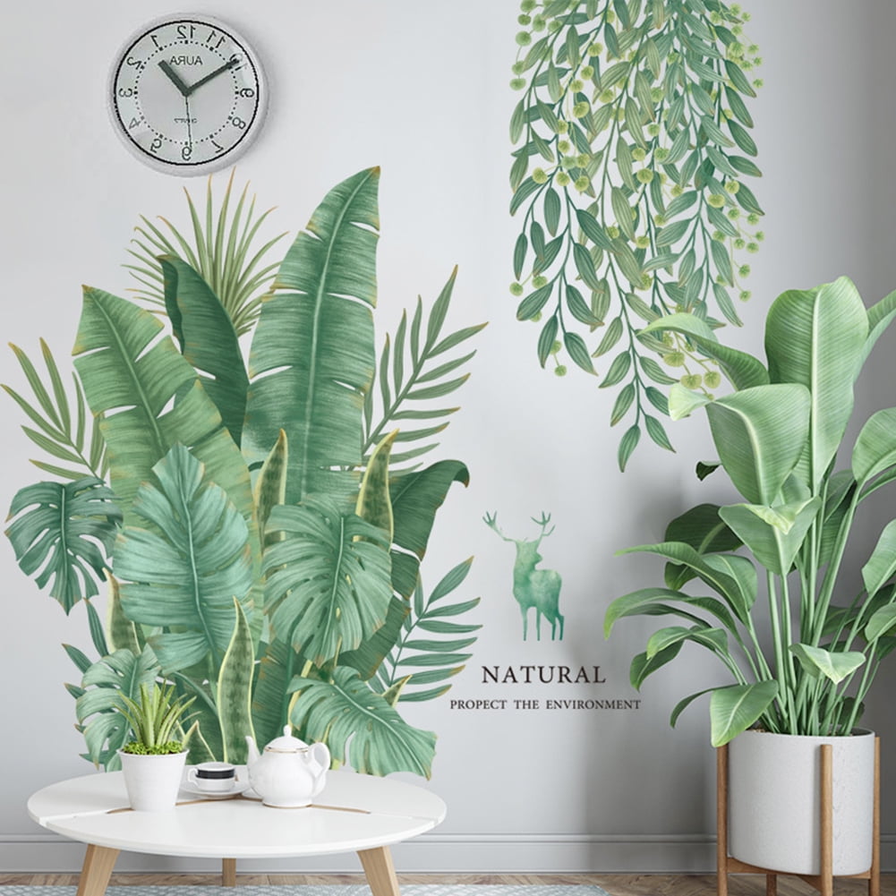 Tropical Wall Sticker Jungle Wall Decal Home Decoration Removable Sticker 