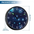 thumbnail image 3 of Voice Activated Clock with Glow Light 12 Inch Large Silent Wall Clock Battery Operated for Home Decor Blue Fireworks, 3 of 8