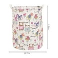 thumbnail image 3 of Xaoshaoyi Large Laundry Basket, Foldable Storage Bin, Freestanding Laundry Hamper with Handles for Girls Nursery Bedroom, Dirty Clothes Laundry Basket, Baby Shower Gifts(Floral Paris Towel), 3 of 8