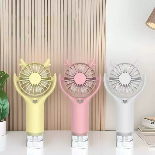 Ventilador Nebulizador de Mano, Ventilador Portátil de Gran Volumen, Ventilador de Escritorio Silencioso, Diseño Liviano y Fácil de Transportar, Uso En Exteriores y Playas, Solución de Enfriamiento P