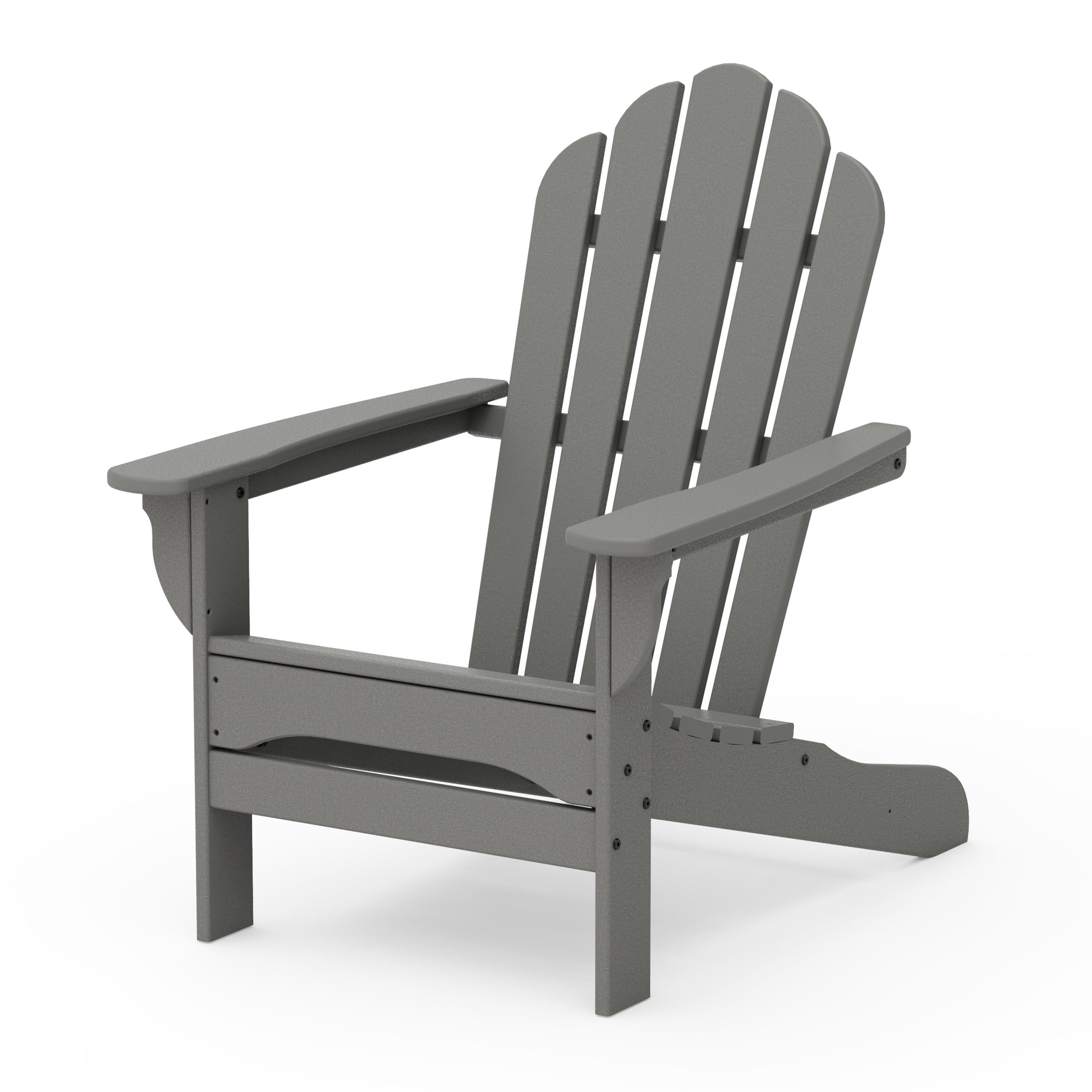 Better Homes & Gardens by POLYWOOD Southlake Outdoor Flowerback Adirondack Chair, All-Weather HDPE, Patio Seat, Slate Grey