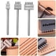 thumbnail image 1 of 6 mm Round Punch Prong Cincelel Craft Leather Spacing Hooling Herramientas Instrumento de perforación de acero inoxidable para zapatero, 1 of 6