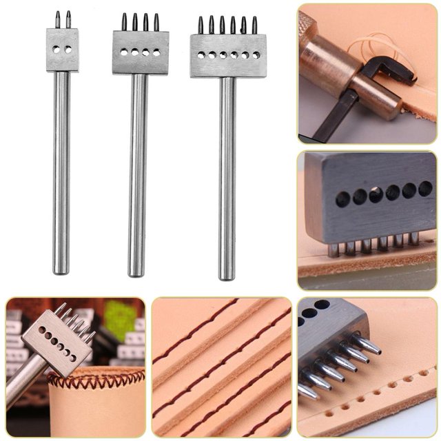 Herramienta de perforación de cuero redondo de 6 mm, herramienta de corte de artesanía en cuero Wdftyju Libre de BPA