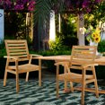 thumbnail image 5 of Teak Wood Kasandra Outdoor Patio Dining Arm Chair, A-Grade Teak Wood, 5 of 5