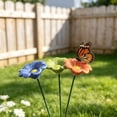 thumbnail image 4 of 6 Pack Ceramic Bee Water Feeder, Pollinator Water Station, Flower Garden Stake Weather‑Resistant Floral Ground Stake For Outdoor Yard Patio Backyard Garden Decoration(Colorful2-8.27"), 4 of 6