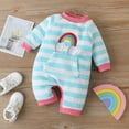 thumbnail image 2 of Toddler Kid Jumpsuit Pants Clothes Newborn Infant Baby Girls Striped Keep Warm Long Sleeve Romper Jumpsuit Summer Jumpsuit For Girls Boys, 2 of 9