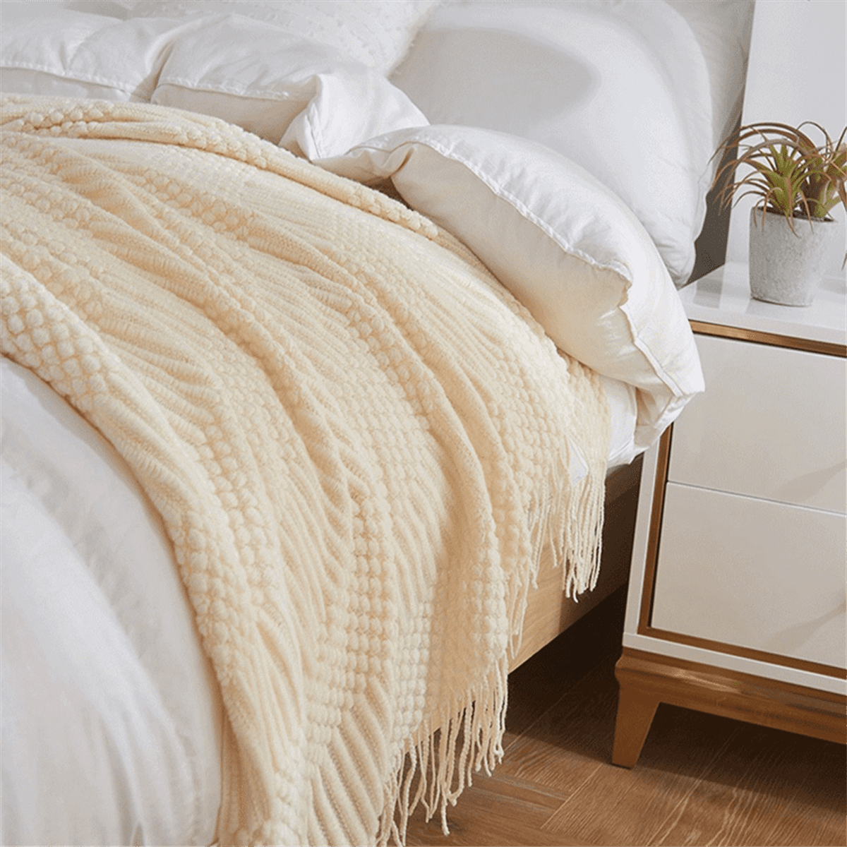 Knitted Throw Blanket for Couch Bed and Sofa Super Soft Blanket with Tassels Cosy Home Decor Camel Walmart