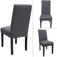 thumbnail image 3 of Dining Room Chair Covers Set of 4, Stretch Solid Color Parsons Chair Slipcovers Spandex Removable Washable Kitchen Chair Protector Cover for Dining Room, Hotel, Ceremony(Grey), 3 of 6
