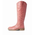 thumbnail image 4 of Sam Edelman Fable Cherry Leather Zipper Block Heel Round Toe Knee High Boots (Cherry, 11), 4 of 4