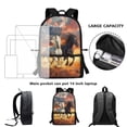 thumbnail image 6 of KUIFORTI Backpack Teens School Bags Casual Zippered Daypack with Adjustable Straps Travel Rucksack Middle School Students Book Organizer, Running Horse, 6 of 6