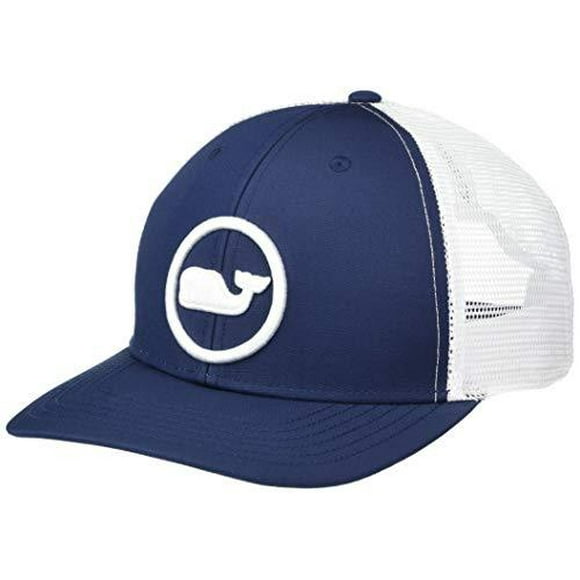 VINEYARD VINES Men's Whale Dot Performance Trucker Hat, Blue Blazer, 1SZ