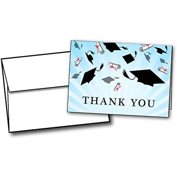 Graduation Caps Thank You Cards