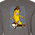 thumbnail image 4 of Inktastic Skateboarding Banana Funny Skater Long Sleeve T-Shirt, 4 of 5