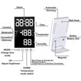 thumbnail image 3 of Pantalla grande de 6 pulgadas Led Espejo Dormitorio Dormitorio Cabecera Hogar Oficina Reloj electrónico-blanco Feliz Sencillez, 3 of 4