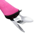 thumbnail image 3 of RuiJiao Portable Utensils Set with Case,Reusable Office Flatware Set,Healthy Travel Cutlery Set 3 PCs Stainless Steel Fork, Spoon,Knife Cutlery Ideal for Travel, Lunch Box and Camping, 3 of 5