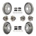 thumbnail image 1 of Transit Auto Front Rear Hub Bearings Assembly Coated Disc Brake Rotors and Semi-Metallic Pads Kit (10Pc) for Car Kia Optima with Manual Parking - Left Right Side (Driver Passenger) KBB-115275, 1 of 11