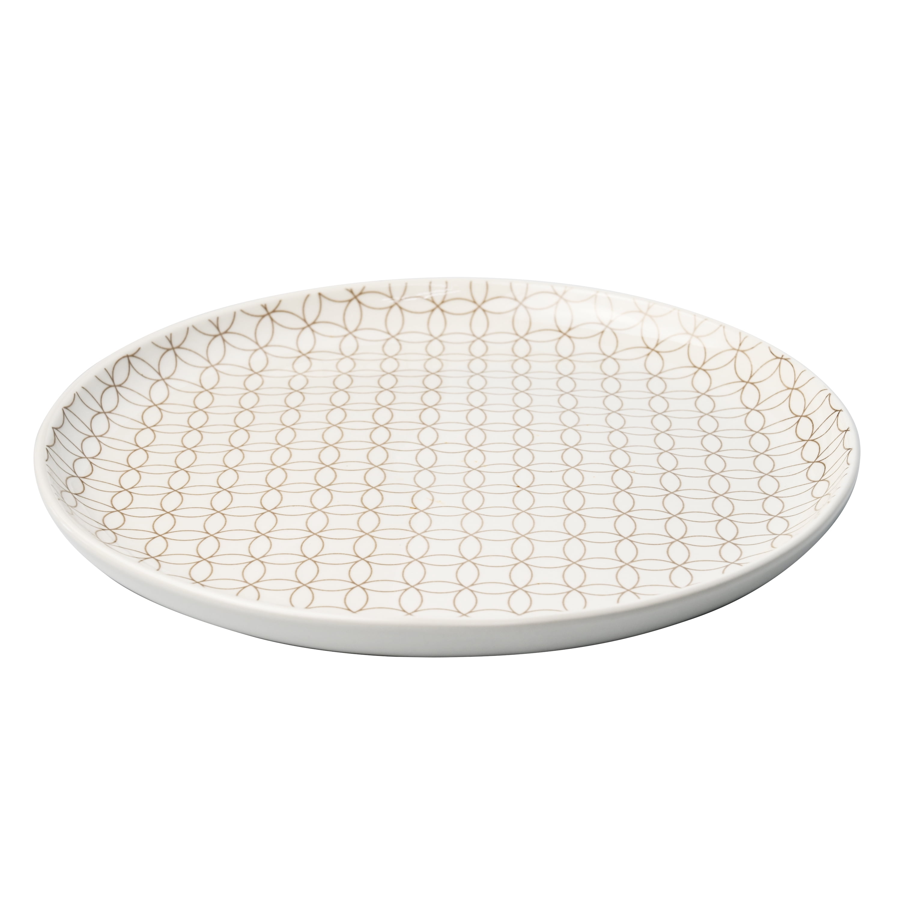 Mainstays Alessandra Brown 4-Pack Stoneware Dinner Plate Set