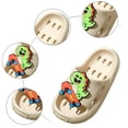 thumbnail image 4 of Staki Toddler Sandals Kids Slide Sandals Toddler Slippers Boys Non-slip Summer Casual Beach Water Shoes for Indoor & Outdoor(Khaki,2 Big Kid), 4 of 7