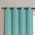 thumbnail image 3 of Neil Blackout Energy Saving Window Curtain Grommet Panels 52 in. W x 90 in. L, Set of 4 Panels - Aqua, 3 of 5