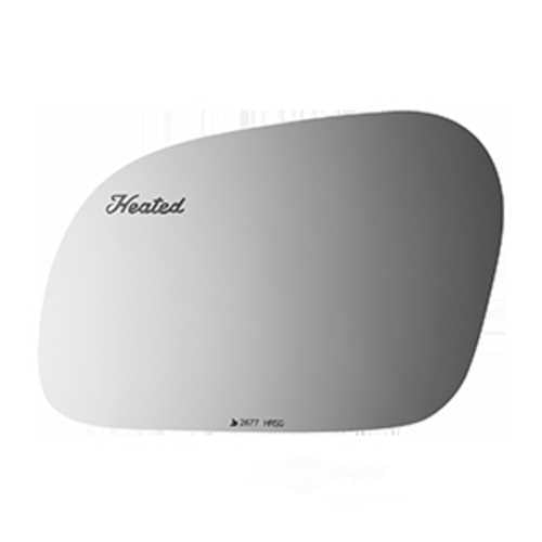 Burco Side View Mirror Replacement Glass with Motor Mount Plate - Clear Glass - 2677HRSG