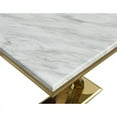 thumbnail image 3 of Lexim Faux Marble Dining Set in Cream/Gold (5-Piece), 3 of 4