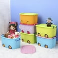 thumbnail image 3 of Stackable Latch Box Storage Containers Plastic Bins for Kids Baby Toys Clothes Books (Purple), 3 of 8