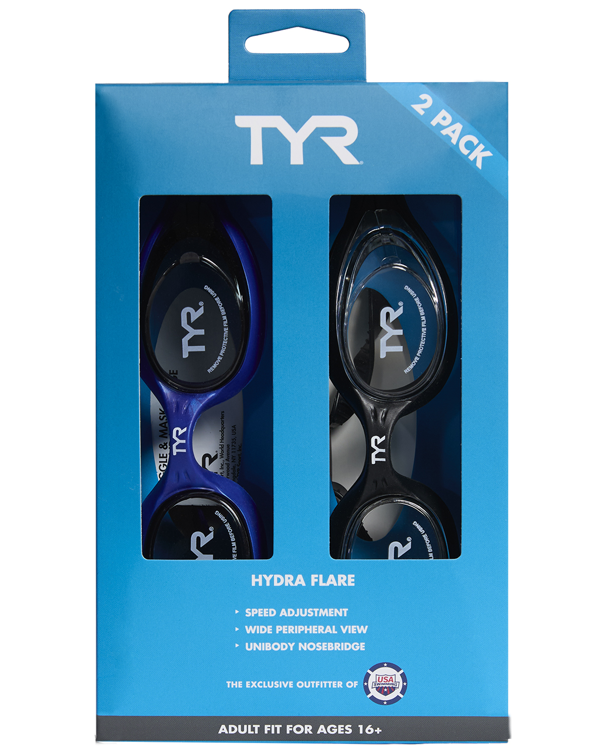 TYR Adult Hydra Flare Swim Goggles, 2 Pack Assorted photo 8
