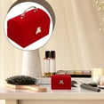 thumbnail image 3 of LABSERRON 1Pack Earring Storage Red Flocking Clamshell Box for Women 2.4x2.2x1.6in, 3 of 8
