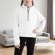 thumbnail image 1 of Cowsor Cute Hoodie for Teen Girls Trendy Solid Color Preppy Hooded Sweatshirts Kids Pullover Long Sleeve School Outfits, 1 of 7