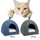 thumbnail image 4 of Cama plegable para gatos, casa para gatos transpirable, tienda interior para mascotas, cama para perros con estera (azul, tamaño, 4 of 8