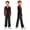 Red+Black, variant on Boys Long Sleeve Rhinestone Figure Ice Skating Tops With Straight Leg Pants Set Competition Green+Black 6